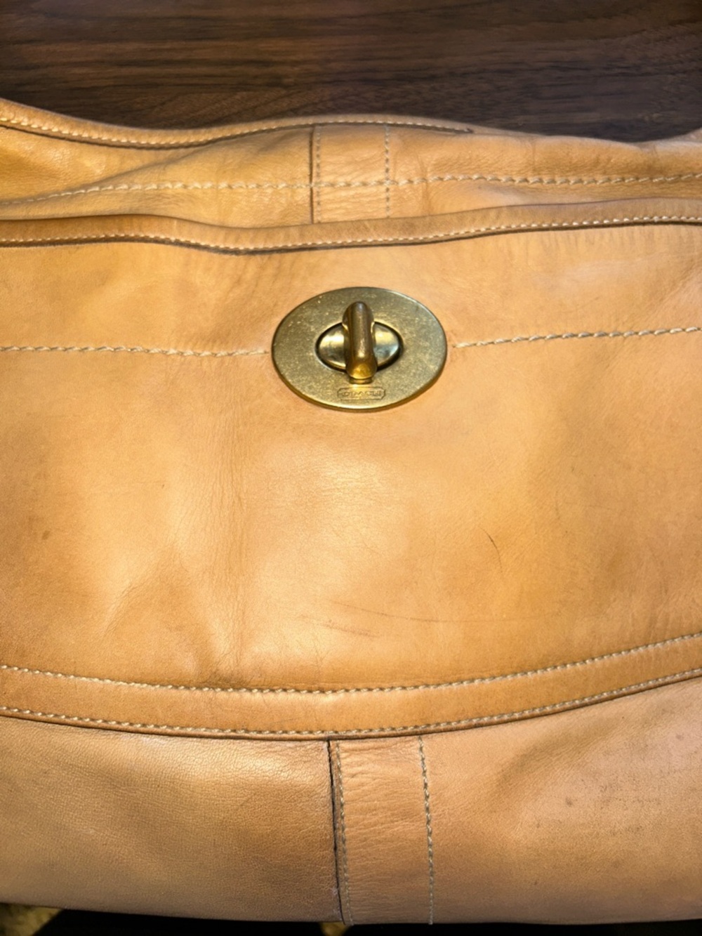 Coach Leather Shoulder Hobo Bag in Tan - Picture 10 of 14